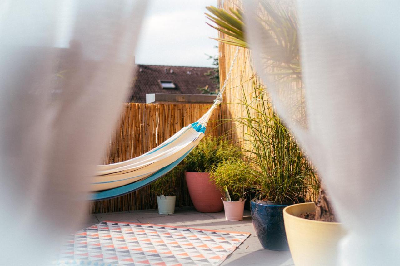 The Kalifornia I Stilvoll Mit Urlaubsfeeling I Dachterrasse I Klima Apartman Karlsruhe Kültér fotó