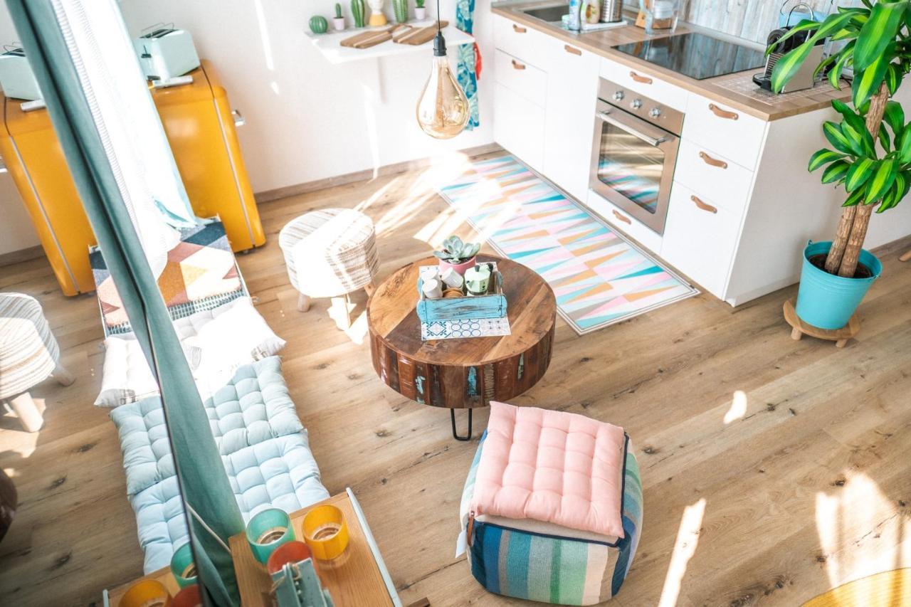 The Kalifornia I Stilvoll Mit Urlaubsfeeling I Dachterrasse I Klima Apartman Karlsruhe Kültér fotó